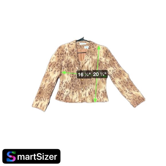 Vintage Taiga Paris Leopard Print Blazer Top Set Womens Size 10 - Picture 12 of 13